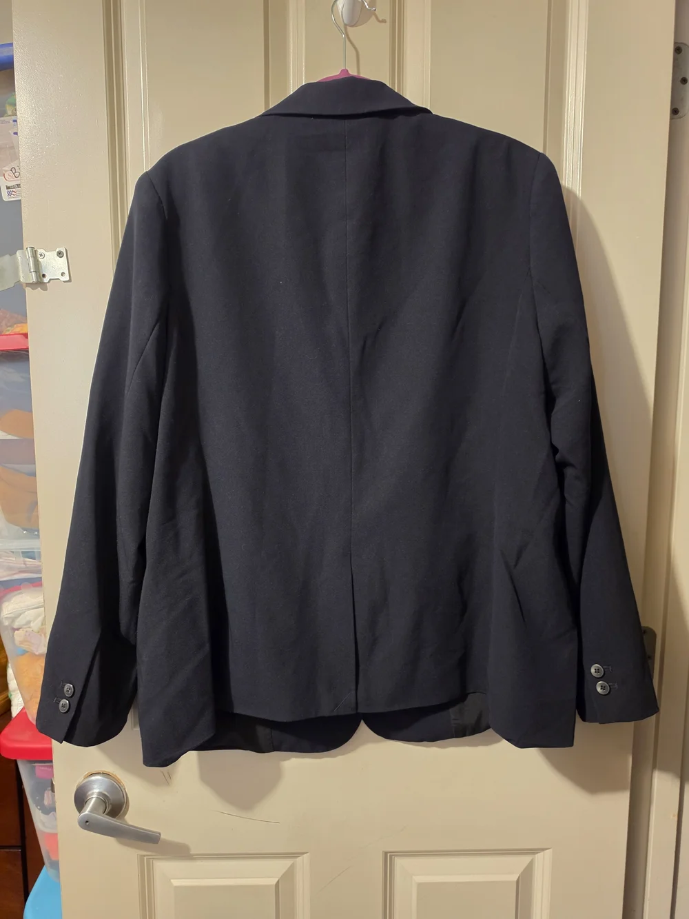 ICO Classic Navy Women's Blazer - Two-Button Jacket Sz18